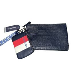 Nautica Detachable Wrist Strap Women's Colorblock Wristlet Wallet, Red, White, Navy
