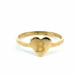 Woman’s Ladies 10k Yellow Gold Initial B in a Heart Ring Size 7 GP3134915