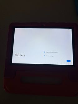 Android Tablet with Pink Protective Case