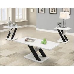3 Piece Table Set Coffee + End Tables New / Set de 3 Mesas Centro y Laterales Nuevo