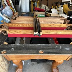 Wood Pool Table 