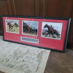 Mike Smith Autographed Trio Triple Crown Winner  AUTHENTICATED 