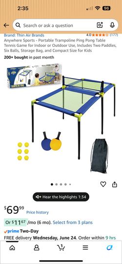 Ping pong table