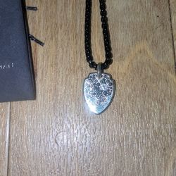 David Yurman Waves Pendant And Black Chain