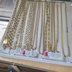 14k And 10k Gold Necklace Different Prices And Different Games And Size If You Are Interested Please Ask For Maribel Thank You 