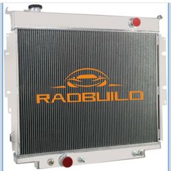 MC1165 Radiator for 1 Ford F250 F350 F150 F59 6.9L 7.3L Super Duty V8 Diesel Powerstroke 4 Row Aluminum Radiador Downflow Radiators 1