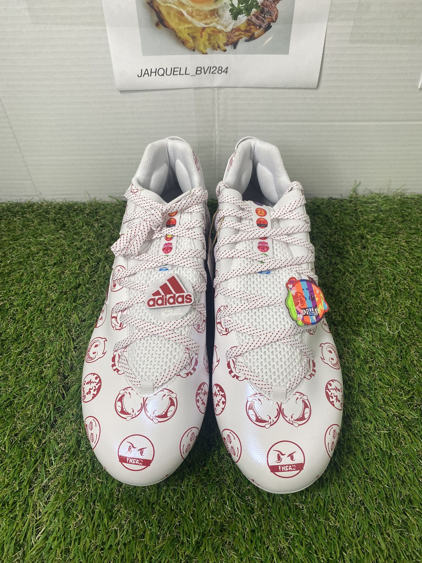 Adidas Freak 22 Big Mood Football Cleats White Red Emoji GZ6901 Mens
