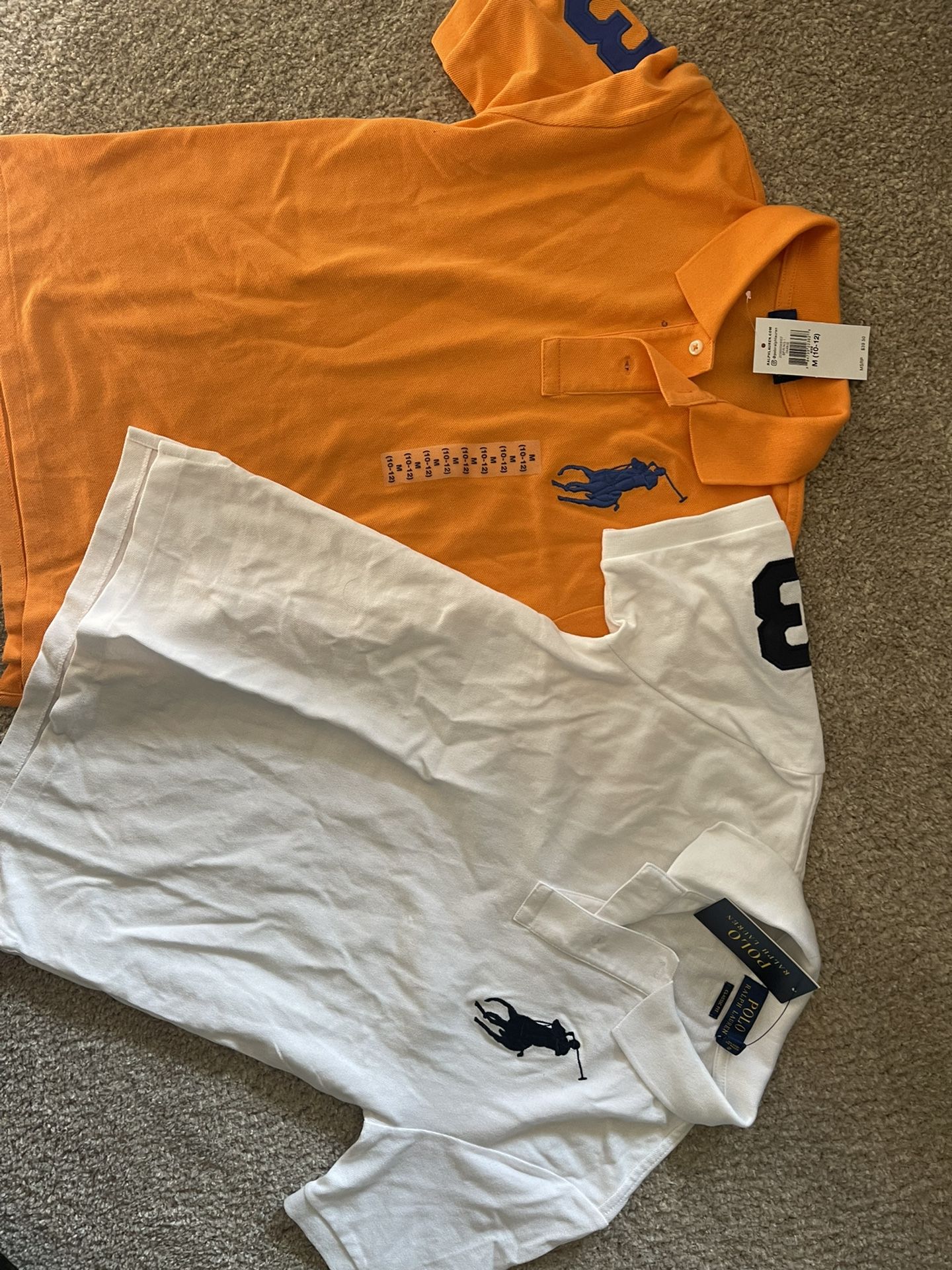 NWT Ralph Lauren Polo Shirts Orange And White