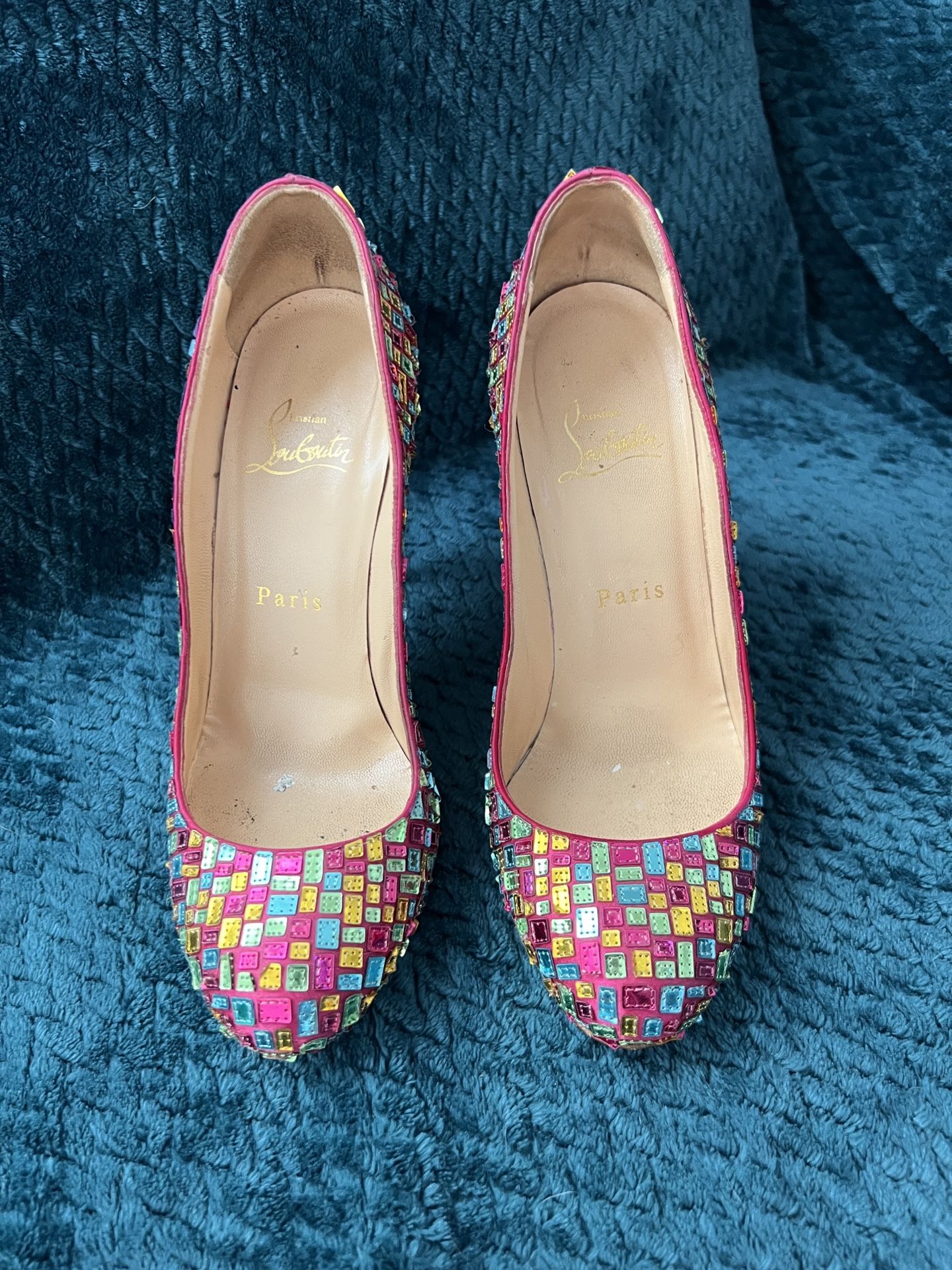 Authentic Christian Louboutin Mosaic Heels