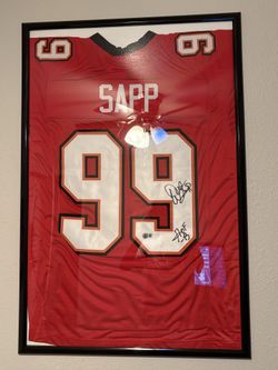 Warren Sapp Authenticated Autograph Jersey Tampa Bay Buccaneers