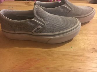 Sparkly grey Vans size 11