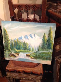 20 X 24 1960s CIRCA MASONITE PAINTING ASKING $60 OR BEST OFFER ! PICK UP GARDENA OR DIAMOND BAR !