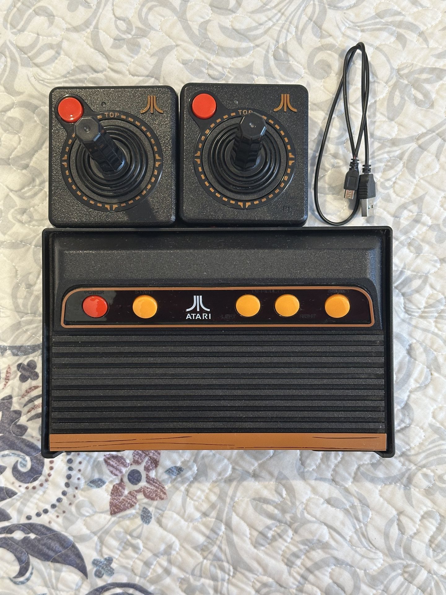 Black Atari Flashback 9 Gold Gaming Console W/ Two Controllers