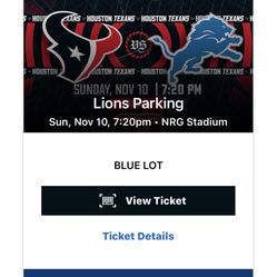 Sunday Night Football Blut Lot Parking Pass