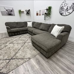 Grey Sectional Couch - Free Delivery 