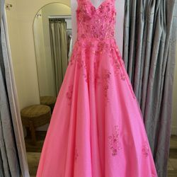 New Hot Pink Quince Dress
