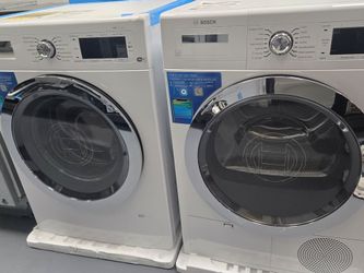 Bosch 800 Series 24" White Compact Electric Washer & Dryer Set New