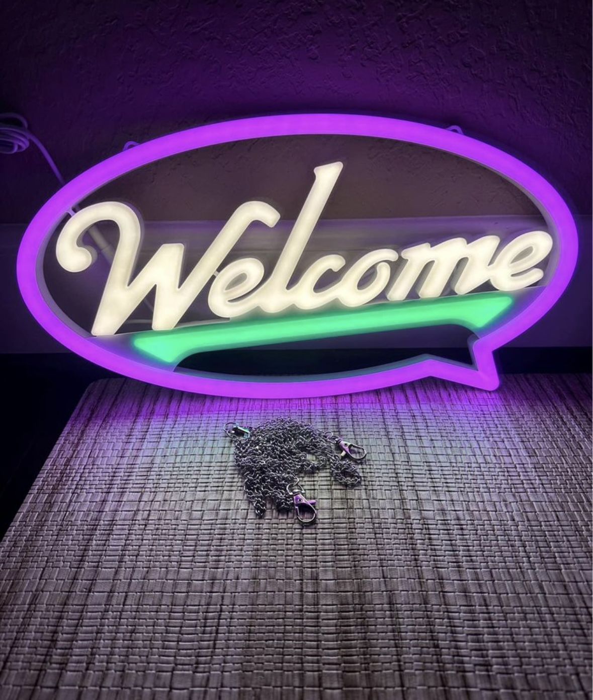 Welcome Sign Neon Lights 