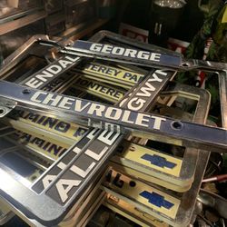 Vintage Chevrolet Dealer License Plate Frames