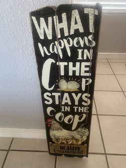 Wooden wall sign