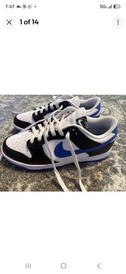 Nike Dunk Low White Black Blue size 9 mens AVDX