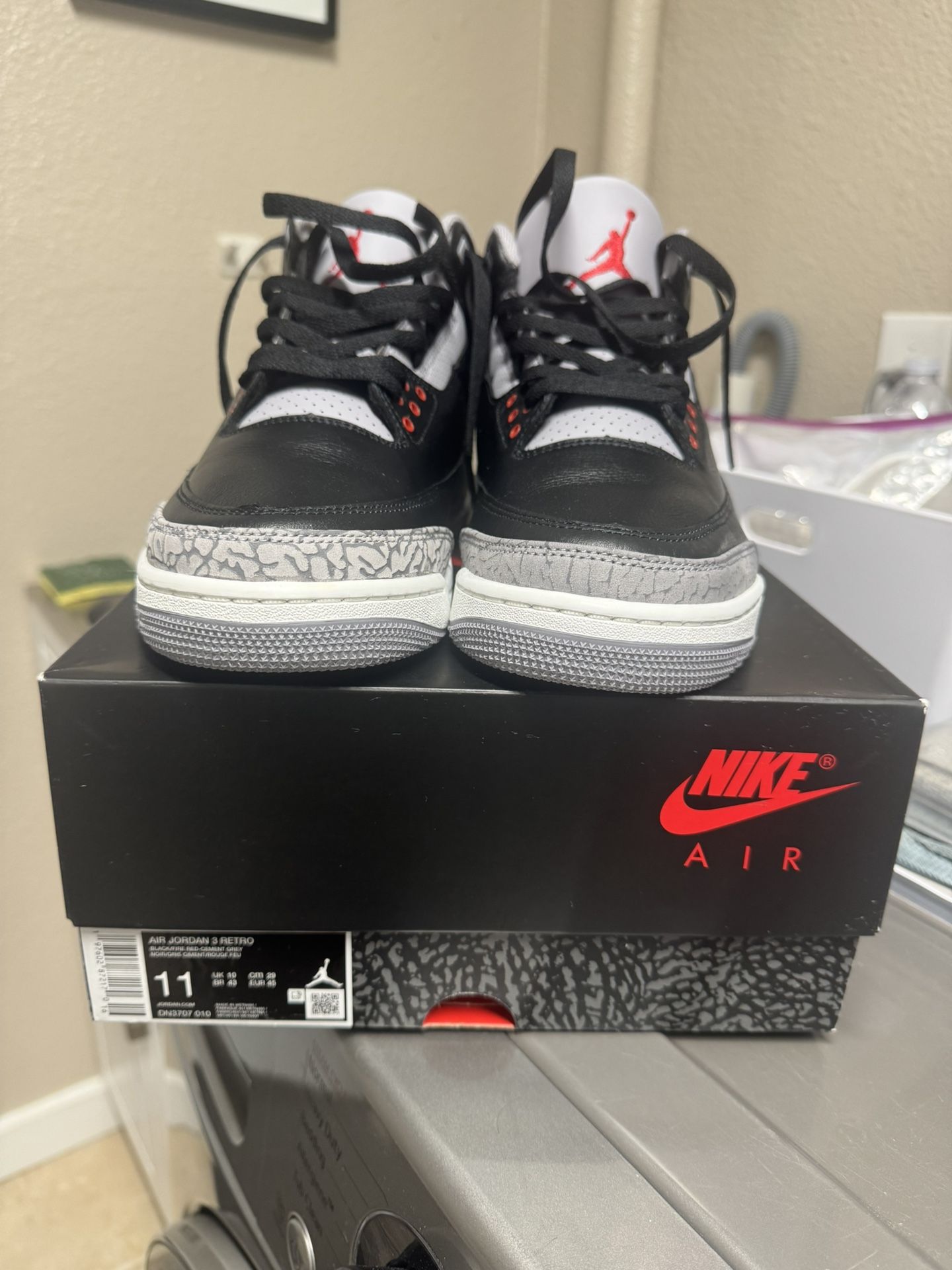 Jordan 3 Retr0 OG Black Cement Size 11