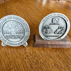 Set of 2 John Deere Augusta Medallions