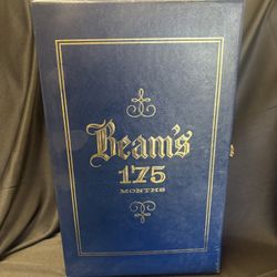 Jim Beam Cobalt Blue & Gold Decanter - Vintage Collectible 