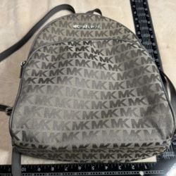 Gray Canvas Medium Size Michael Kors BackPack Excellent Condition 