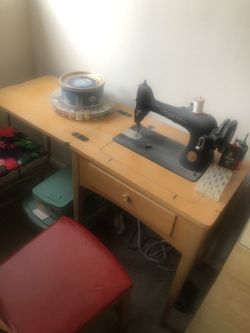 Antique sewing machine works