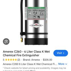 Amerex 6 Liter Wet Chemical Fire Extinguisher - Model C260 | AME-27596