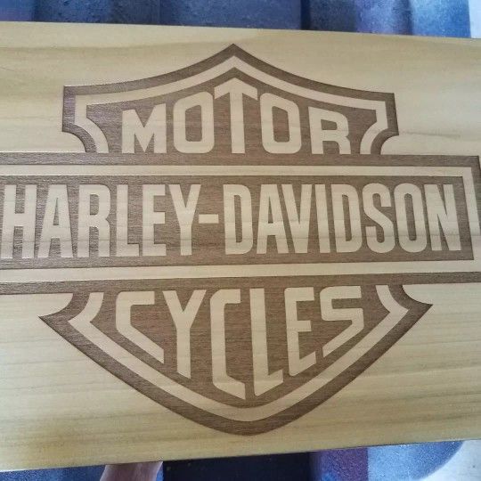 Custom Harley Davidson Laser Engraved Concealment Box
