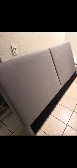 Gray Upholstered Headboard