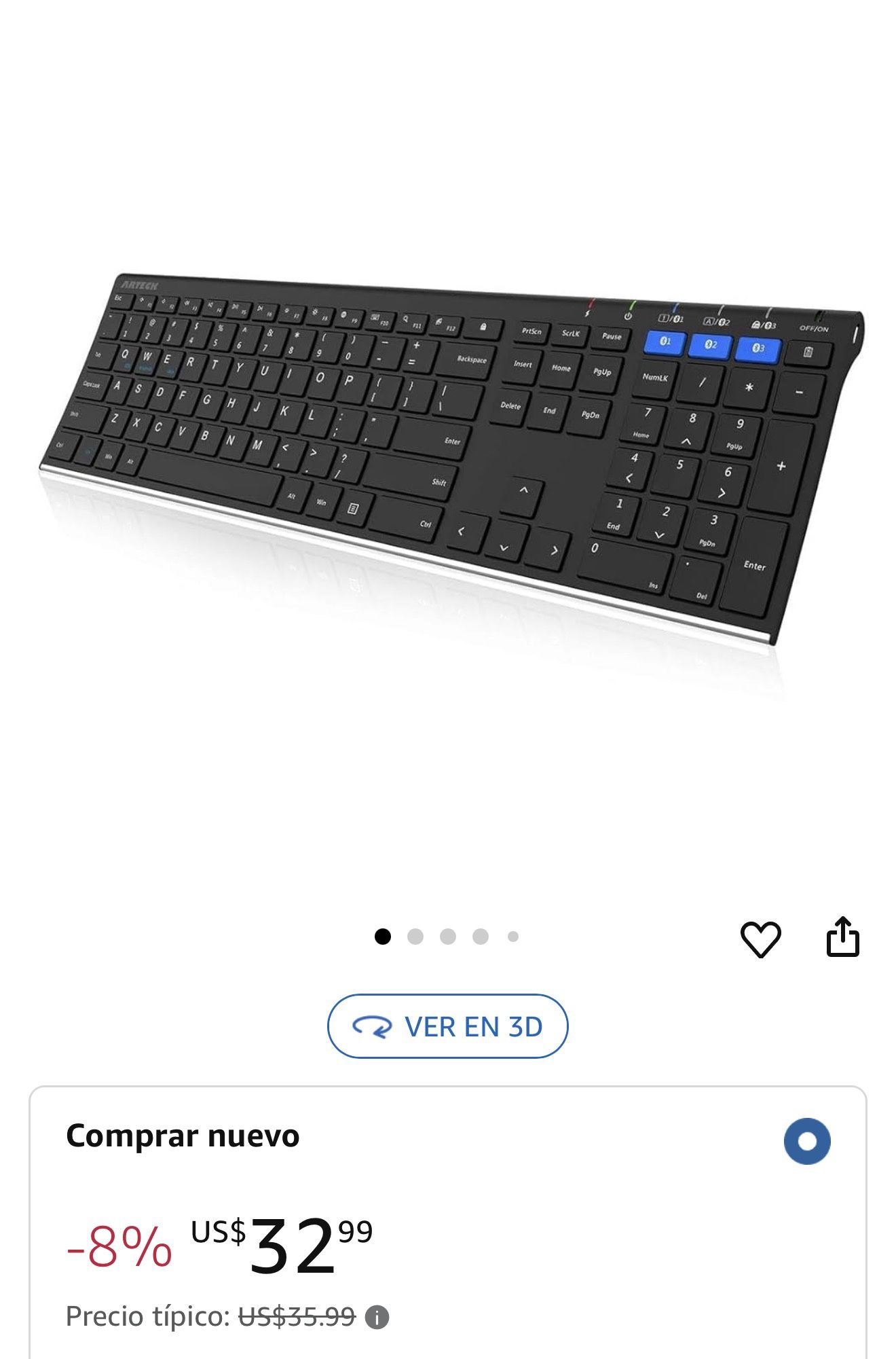 Arteck Teclado