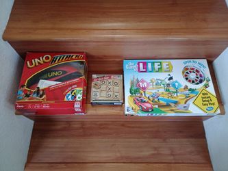 Uno attack,tic tac toe & the game of life