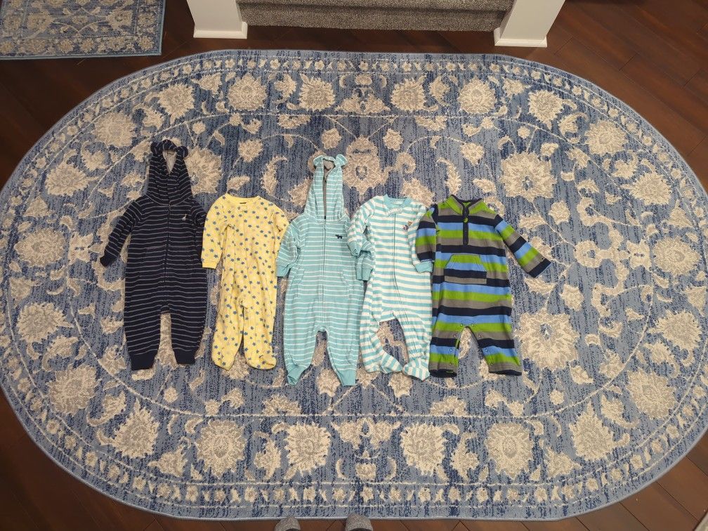 6-9 Month Boys Fleece Jumpsuits