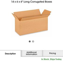 24 Shipping Boxes 14 x 6 x 6
