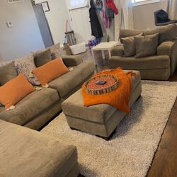 Beautiful Sectional, Ottoman And Chair 