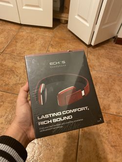 Echos in Red Bluetooth Headphones