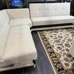 3 Piece Sectional On Sale( Turns Into Bed) 