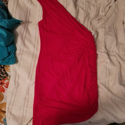 Bright Pink One Strap Slouchy Dress. Size: Large