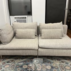 Beige Sofa with Open End
