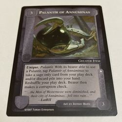 Palantir of Annuminas Middle Earth MECCG CCG NM Rare ( The Lidless Eye )