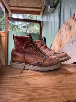 THOROGOOD AMERICAN HERITAGE 6" TOBACCO MOC TOE WORK BOOTS FOR MEN