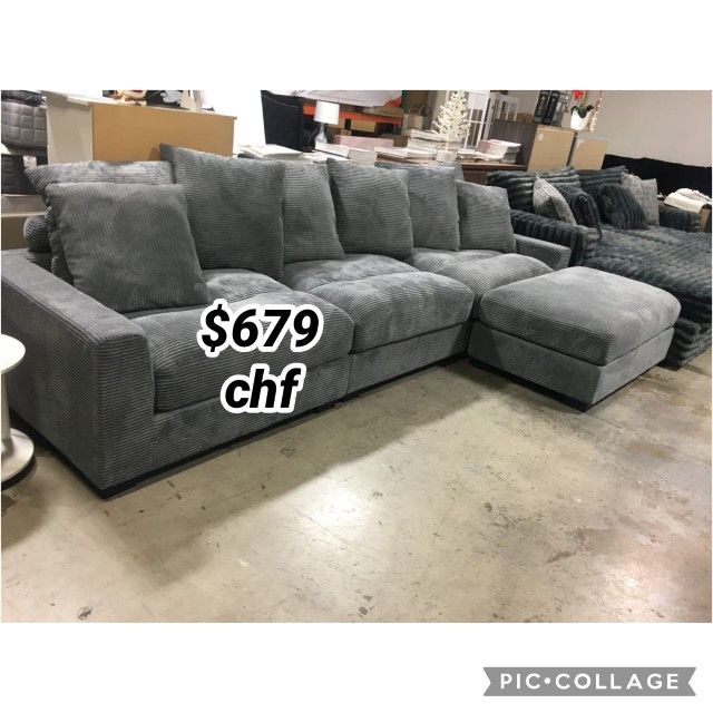 Black Friday 4 Piece Corduroy Modular Sectional Sofa