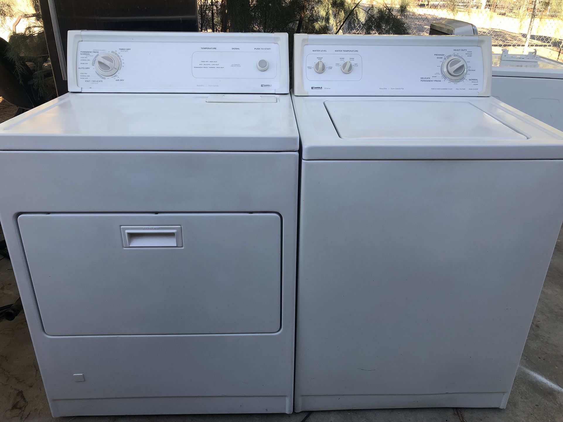 Kenmore Heavy Duty Super Capacity Plus Washer And Dryer Set