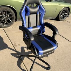 Black Faux Leather Reclining Gamer PC Chair