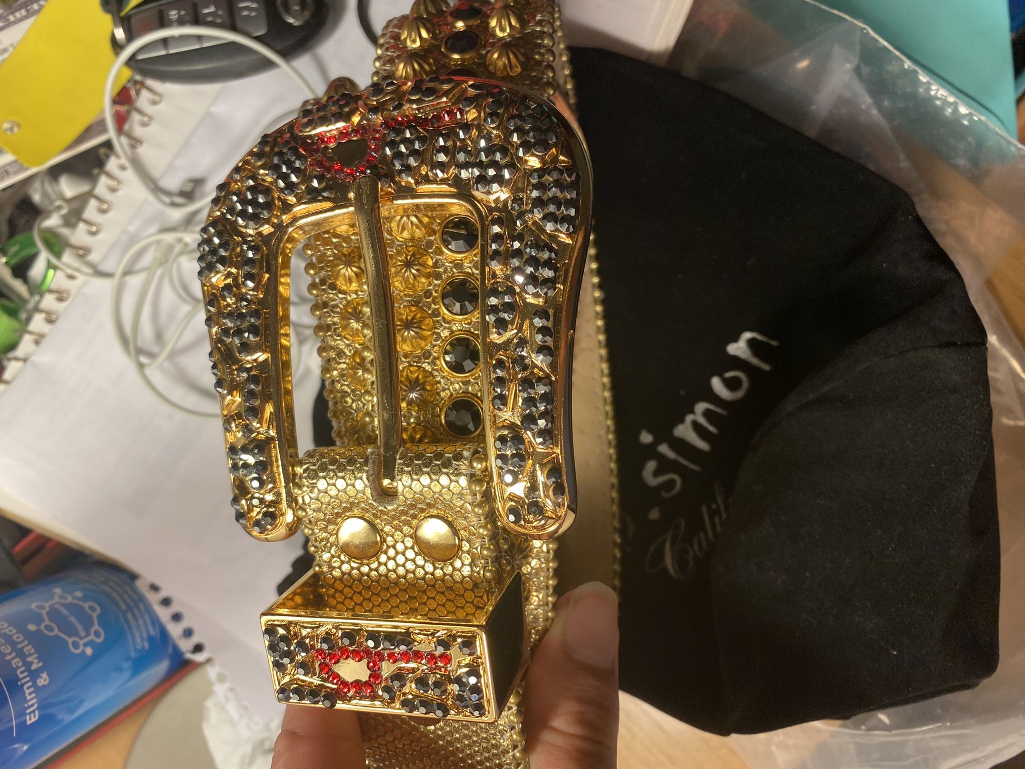 Brand New Gold Bb Simon Belt With Dust Bag 100% Authentic