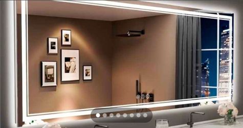 96x36 LED Bathroom Mirror, Backlit & Front Lit Lighted Mirror
Anti-Fog Vanity Mirror with Lights, 3 Color Dimmable, Memory, Shatterproof, Tempered Gla