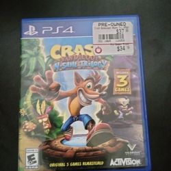 Crash Bandicoot N Sane Trilogy for the Sony PlayStation 4 PS4